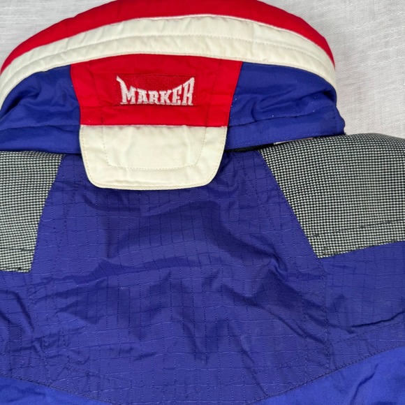 Salt Lake 2002 Olympic Winter Games Marker Ski Jacket Men L Hood Blue Snowboard - Picture 14 of 16
